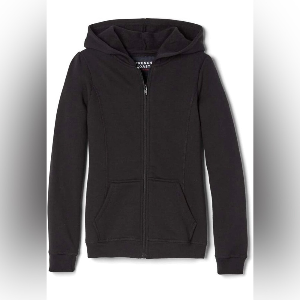 French Toast Kids Unisex Full Zip Hoodie Sweat Jacket Size L 10/12 Gray